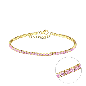 Wholesale 19cm Sterling Silver Tennis Bracelet - JD21882