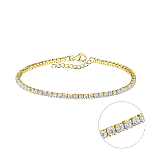 Wholesale 19cm Sterling Silver Tennis Bracelet - JD21882