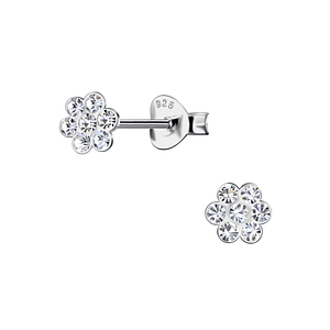 Wholesale Sterling Silver Flower Ear Studs - JD22202