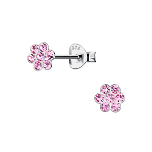 Wholesale Sterling Silver Flower Ear Studs - JD22202