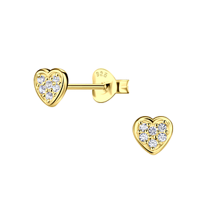 Wholesale Sterling Silver Heart Ear Studs - JD22934