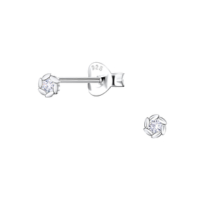 Wholesale Sterling Silver Flower Ear Studs - JD22669