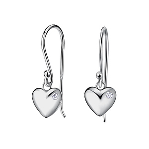 Wholesale Sterling Silver Heart Earrings - JD23241