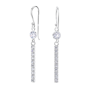 Wholesale Sterling Silver Bar Earrings - JD23251