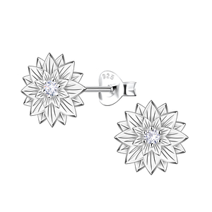 Wholesale Sterling Silver Flower Ear Studs - JD22642