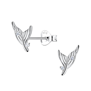 Wholesale Sterling Silver Mermaid Tail Ear Studs - JD23265