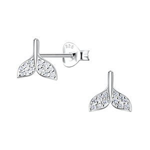 Wholesale Sterling Silver Mermid Tail Ear Studs - JD23266