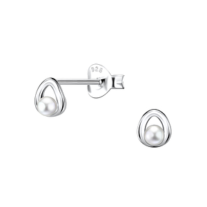 Wholesale Sterling Silver Geometric Ear Studs - JD23303