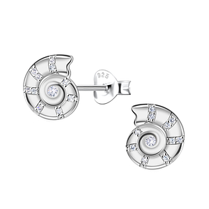Wholesale Sterling Silver Shell Ear Studs - JD23456 Wholesale Sterling Silver Shell Ear Studs - JD23456