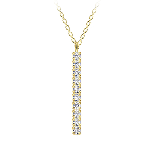 Wholesale Sterling Silver Tennis Bar Necklace - JD23146