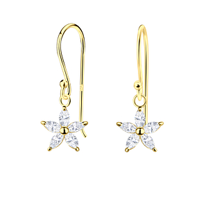 Wholesale Sterling Silver Flower Earrings - JD23563