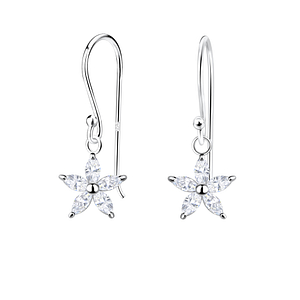 Wholesale Sterling Silver Flower Earrings - JD23562