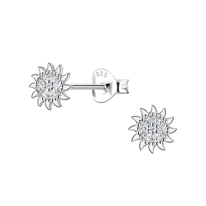 Wholesale Sterling Silver Sun Ear Studs - JD22188