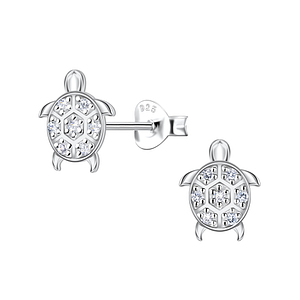 Wholesale Sterling Silver Turtle Ear Studs - JD23533 Wholesale Sterling Silver Turtle Ear Studs - JD23533