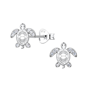 Wholesale Sterling Silver Turtle Ear Studs - JD23280 Wholesale Sterling Silver Turtle Ear Studs - JD23280