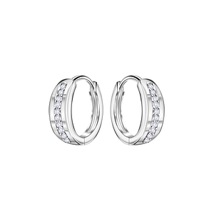 Wholesale 11mm Sterling Silver Huggie Earrings - JD22922