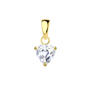 Wholesale 6mm Trillion Cubic Zirconia Sterling Silver Pendant - JD23526
