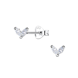 Wholesale Sterling Silver Heart Ear Studs - JD23536