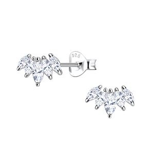 Wholesale Sterling Silver Geometric Ear Studs - JD22868