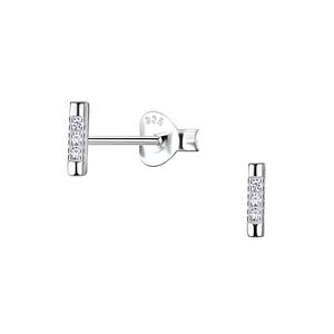 Wholesale Sterling Silver Bar Ear Studs  - JD23547