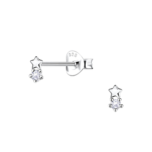 Wholesale Sterling Silver Star Ear Studs - JD23550