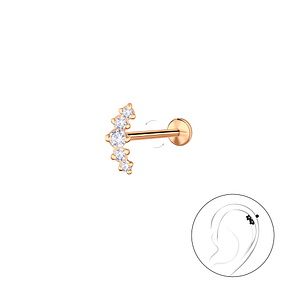 Wholesale Sterling Silver Geometric with Titanium Labret - JD23001