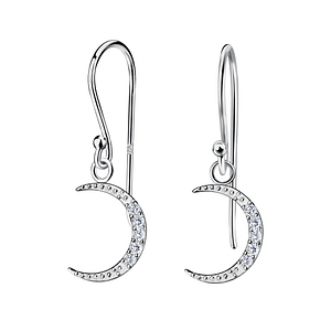 Wholesale Sterling Silver Moon Earrings - JD23242