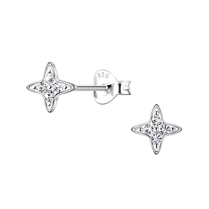 Wholesale Sterling Silver Flower Ear Studs - JD22896