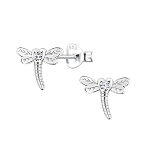Wholesale Sterling Silver Dragonfly Stud Earring - JD23355