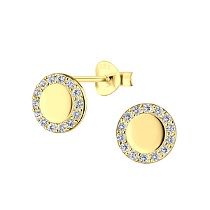 Wholesale Sterling Silver Round Ear Studs - JD22924