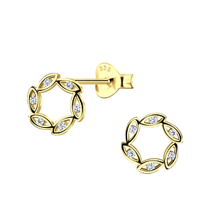 Wholesale Sterling Silver Wreath Ear Studs - JD22050