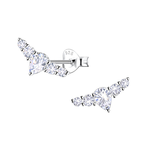 Wholesale Sterling Silver Geometric Ear Studs - JD23175