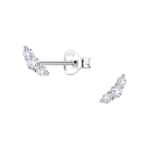 Wholesale Sterling Silver Geometric Ear Studs  - JD22434