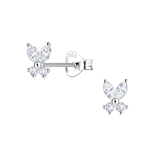 Wholesale Sterling Silver Butterfly Ear Studs - JD23179