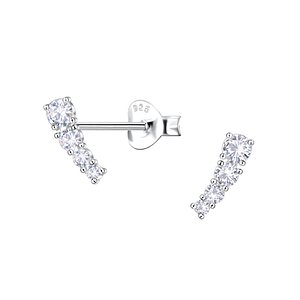 Wholesale Sterling Silver Geometric Ear Studs  - JD22444