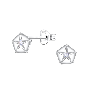 Wholesale Sterling Silver Geometric Ear Studs - JD22448