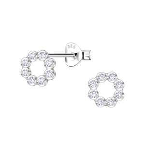 Wholesale Sterling Silver Flower Ear Studs - JD22917