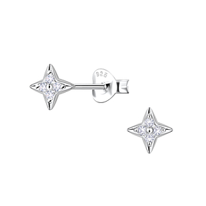 Wholesale Sterling Silver Flower Ear Studs - JD22918