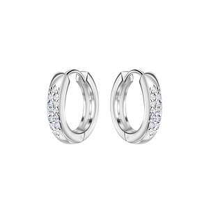 Wholesale 12mm Sterling Silver Huggie Earrings - JD23443