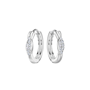 Wholesale 13mm Sterling Silver Twisted Huggie Earrings - JD23445