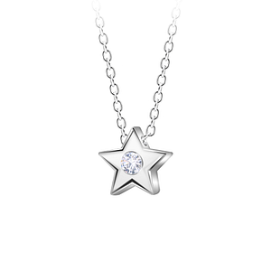 Wholesale Sterling Silver Star Neckalce - JD23594