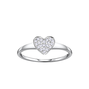 Wholesale Sterling Silver Heart Ring - JD23076