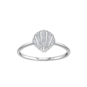 Wholesale Sterling Silver Shell Ring - JD23150