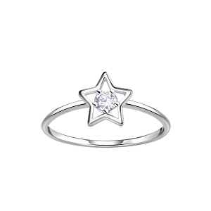 Wholesale Sterling Silver Star Ring - JD23327