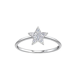 Wholesale Sterling Silver Star Ring - JD23328