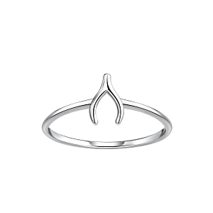 Wholesale Sterling Silver Wishbone Ring - JD23332