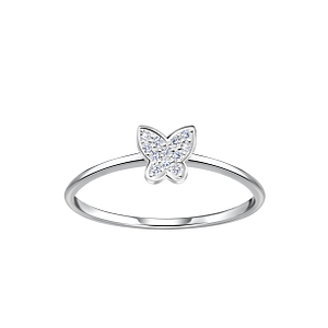 Wholesale Sterling Silver Butterfly Ring - JD22869