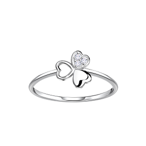 Wholesale Sterling Silver Triple Heart Ring - JD22884