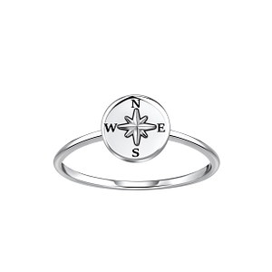 Wholesale Sterling Silver Compass Ring - JD22888