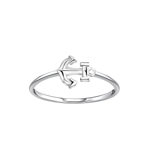 Wholesale Sterling Silver Anchor Ring - JD23018